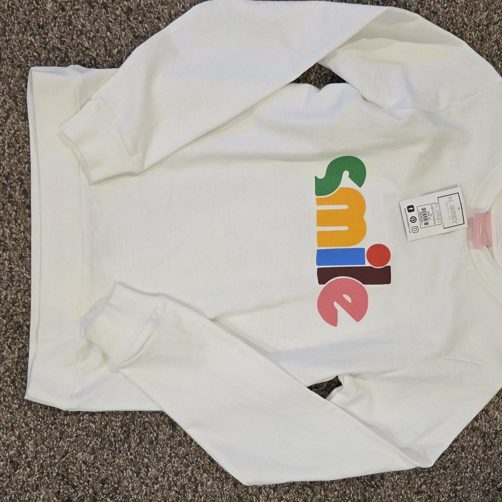 ban.do White Sweatshirt with Colorful Graphic